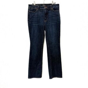 Talbots Women's barely boot Leg‎ Jeans in Deep Indigo 8P